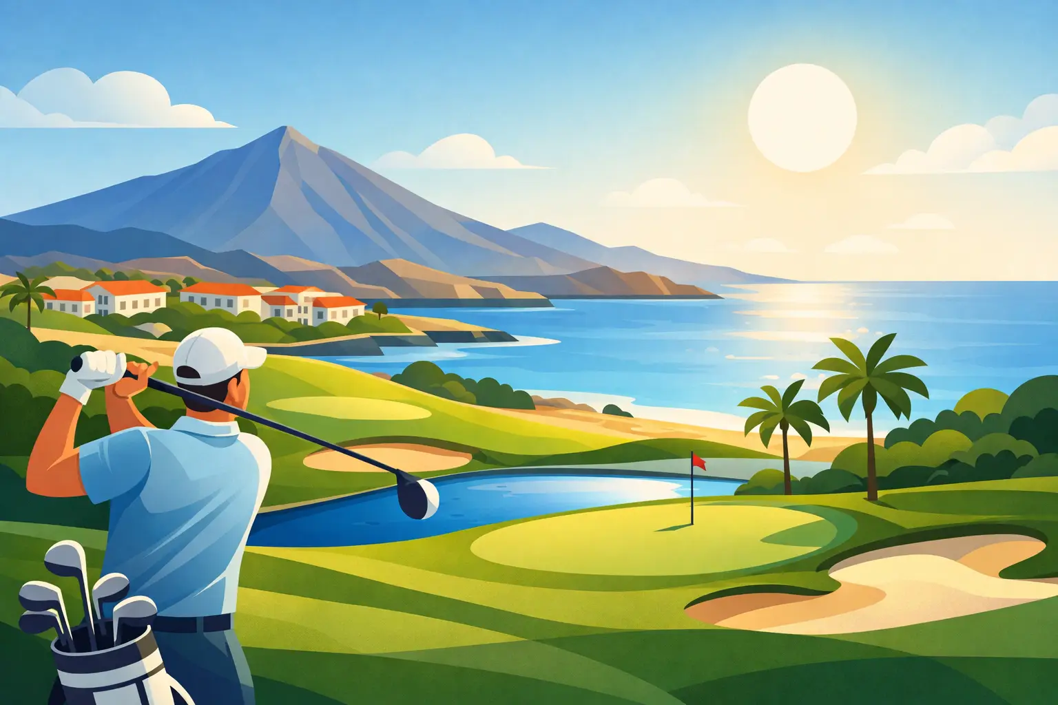 Golf del Sur Tenerife fyrir golffrí í sól