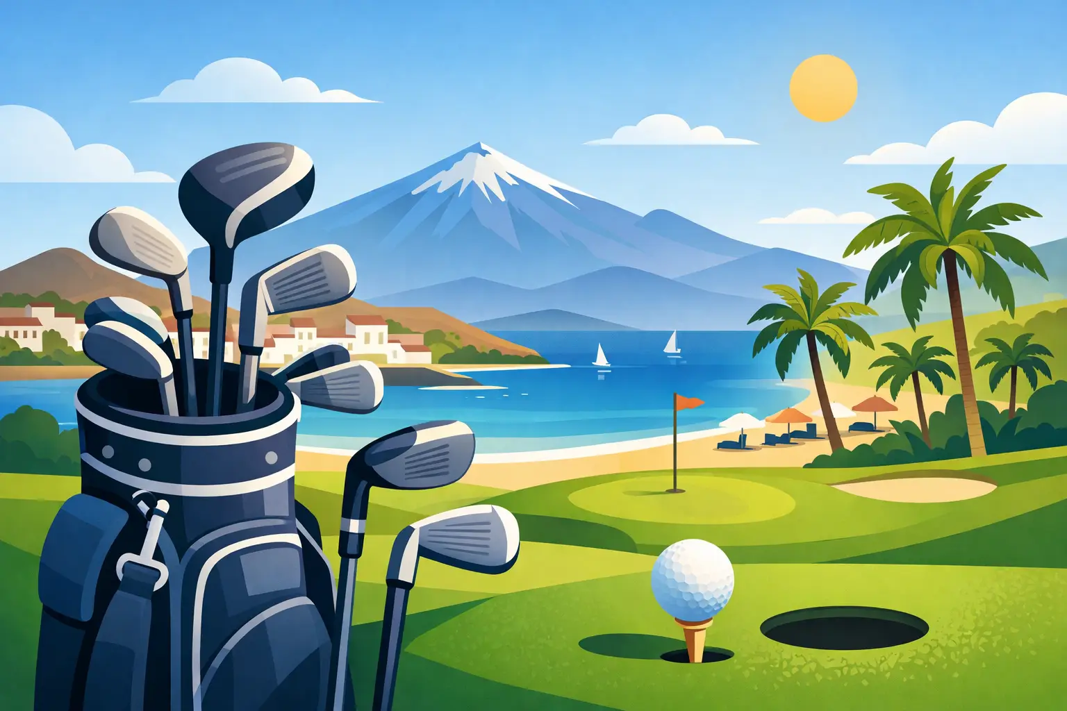 Hvar má leigja golfkylfur á Tenerife?