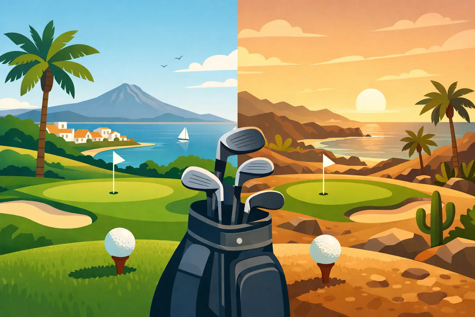 Golfvellir Kanaríeyja - samanburður fyrir ferðina