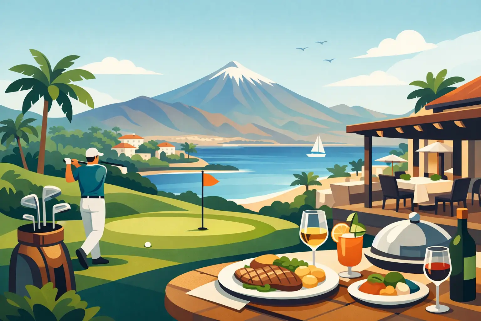 Golf og veitingastaðir Tenerife sem passa saman
