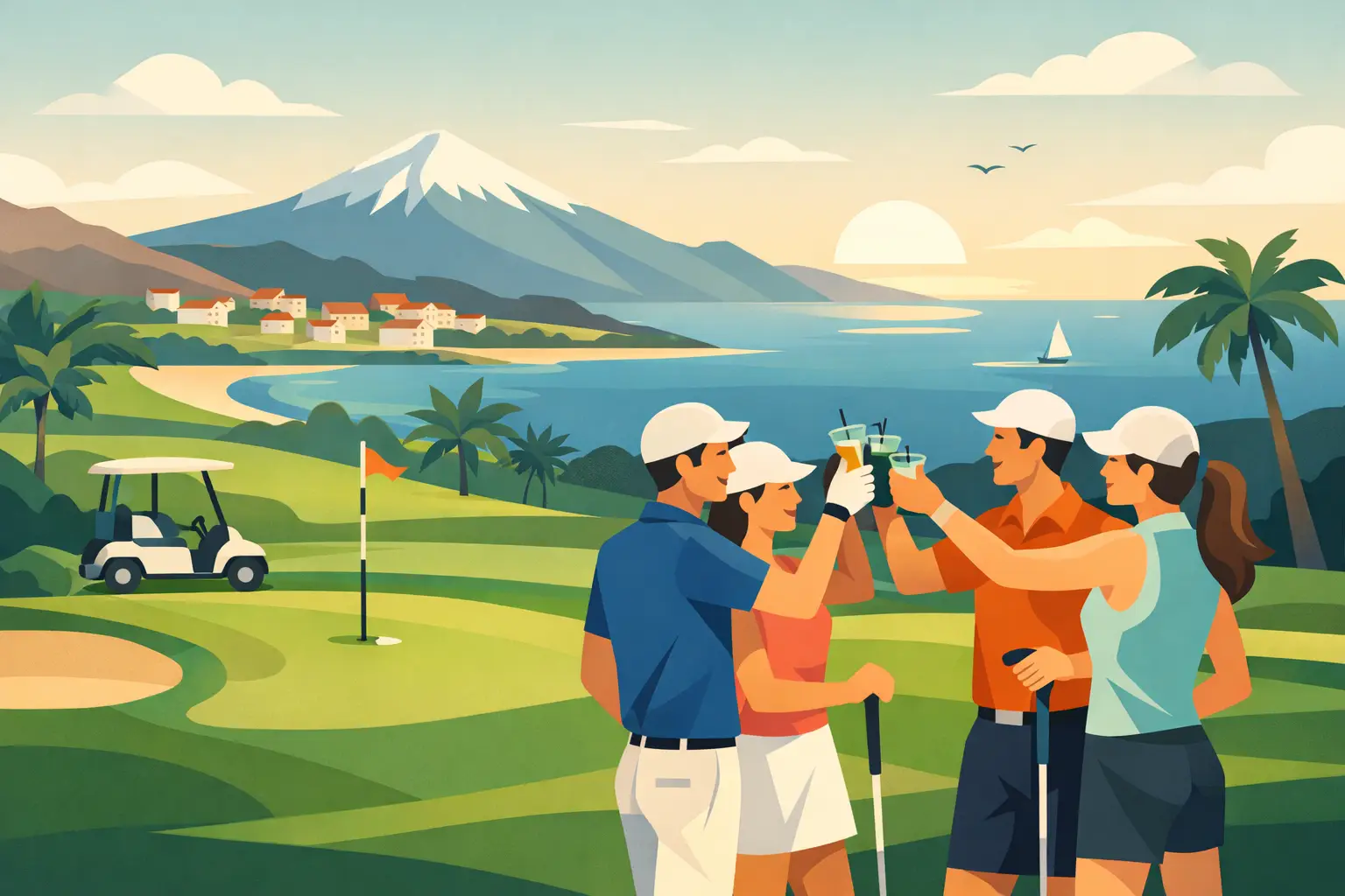 Tenerife golf fyrir vinahópa sem virkar