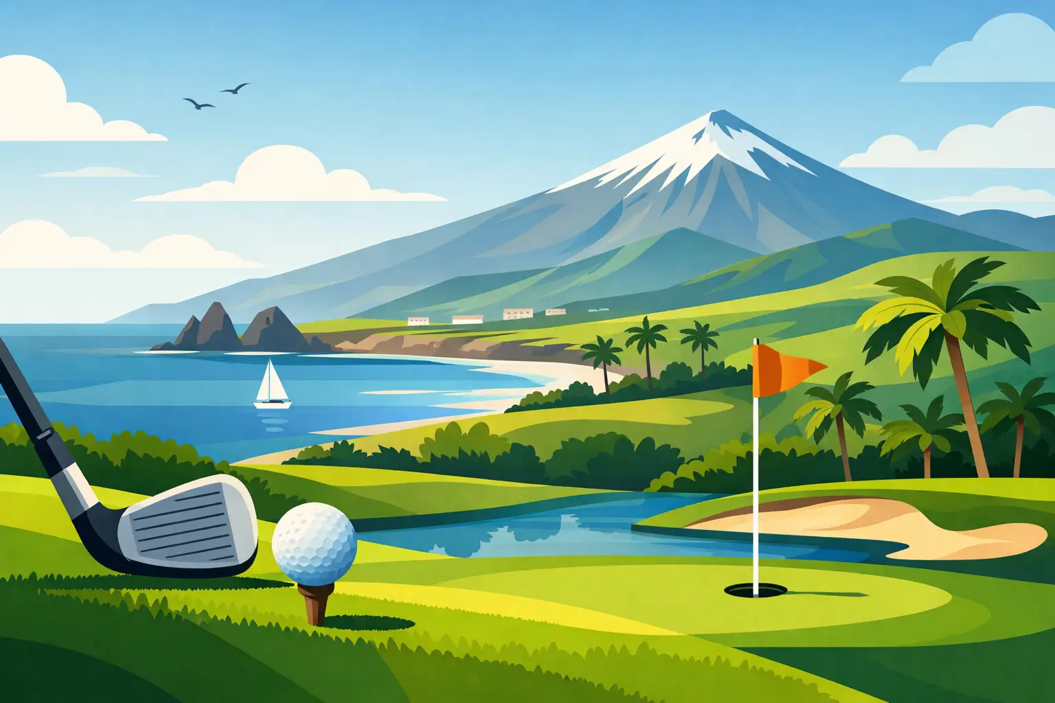 Leiðarvísir að golfsvæðum Tenerife suður