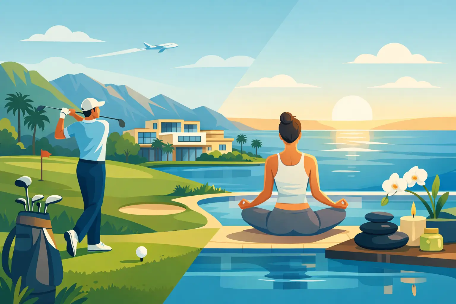 Pakki með golf og wellness fyrir betra frí