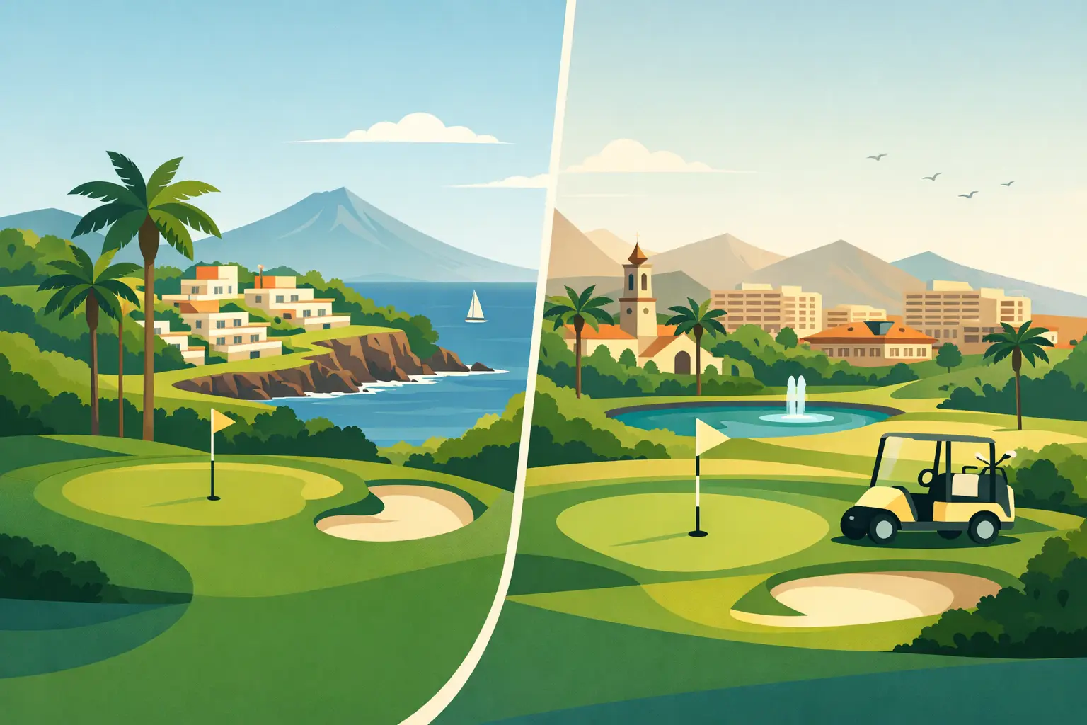 Abama Golf eða Golf Las Américas - hvað hentar þér?