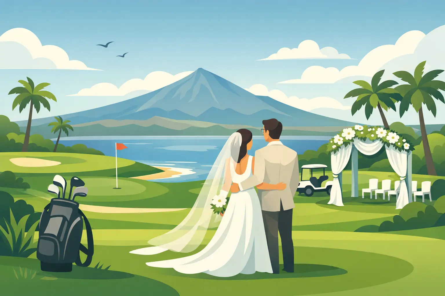 Golfbrúðkaup á Tenerife fyrir golfunnendur