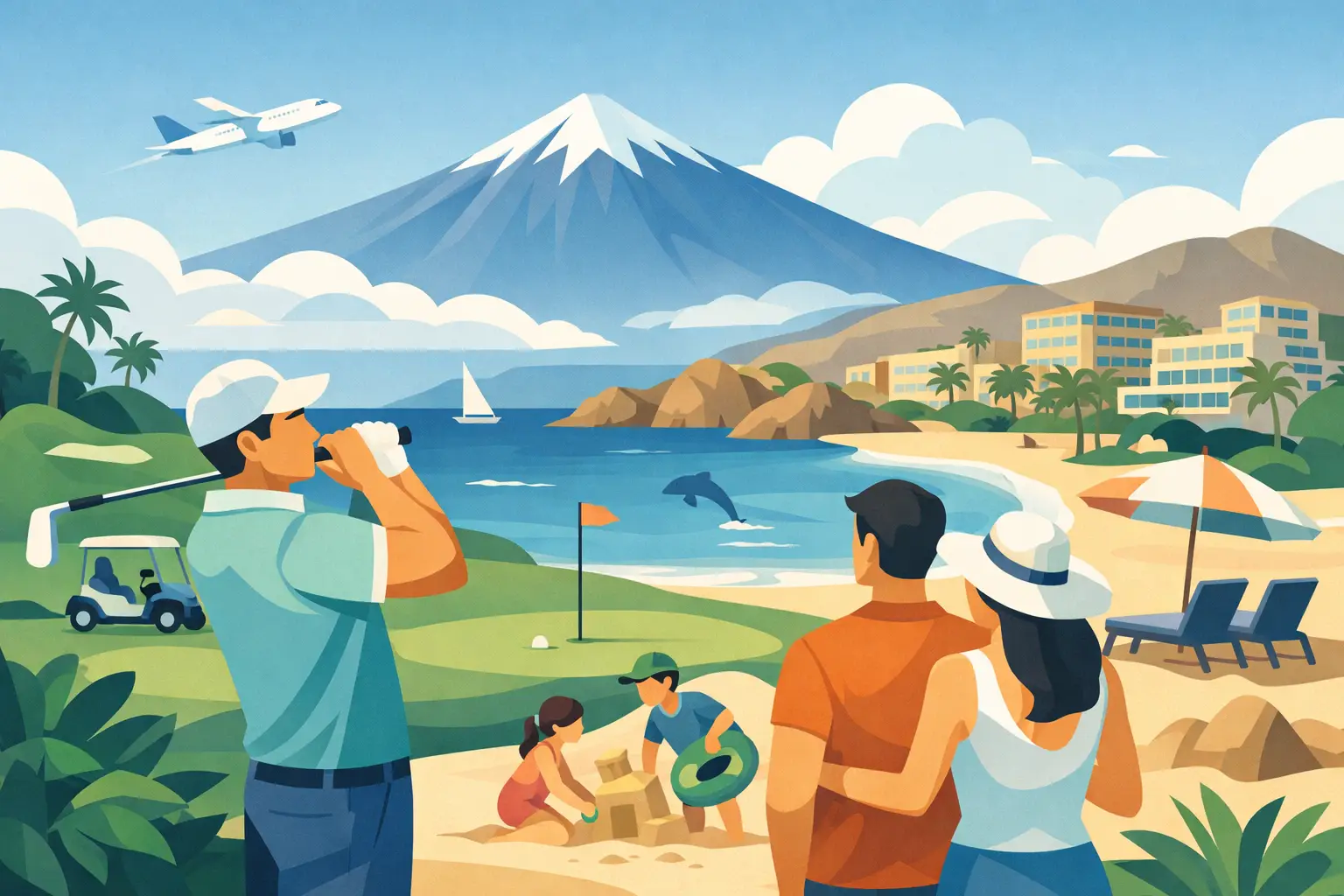 Leiðarvísir fyrir golf og fjölskyldufrí á Tenerife