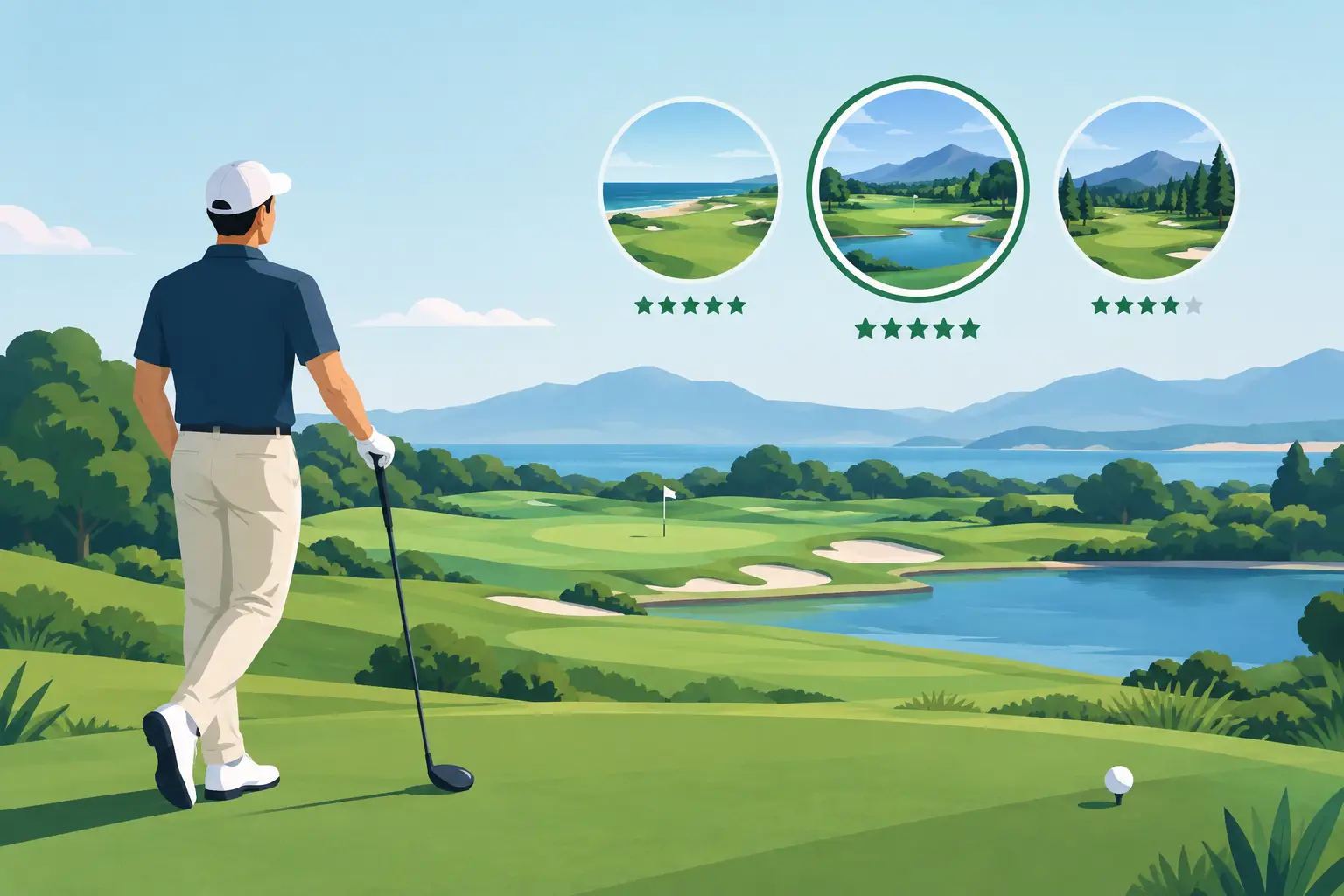 Golfúrræði umsagnir: veldu réttan golfvöll