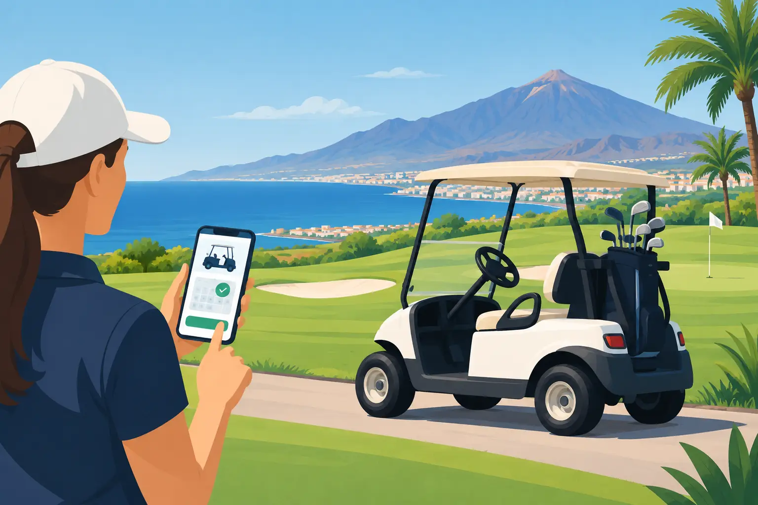 Hvernig bóka á golfbíl á Tenerife fyrir hringinn