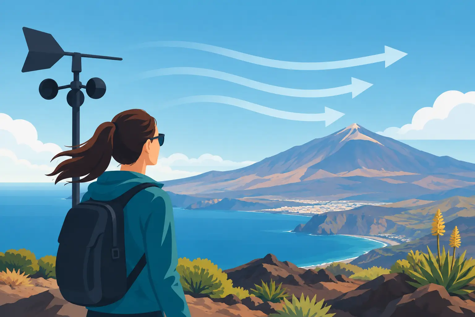 Velja rástíma eftir vindátt á Tenerife