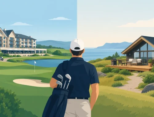 Golfdvalarstaður eða sjálfstæð gisting?