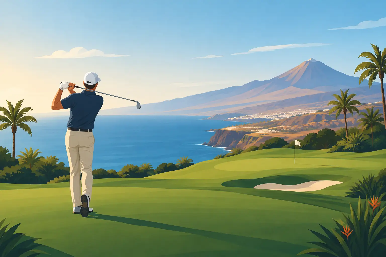 Hvar er rólegast að spila golf á Tenerife?