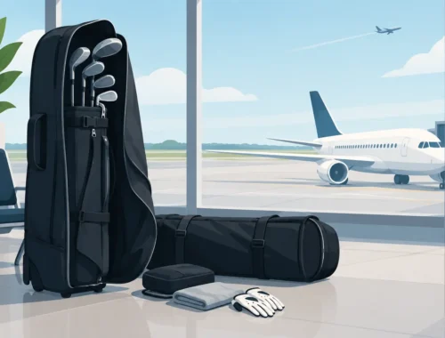Hvernig undirbýrðu golfkylfur fyrir flugferð?