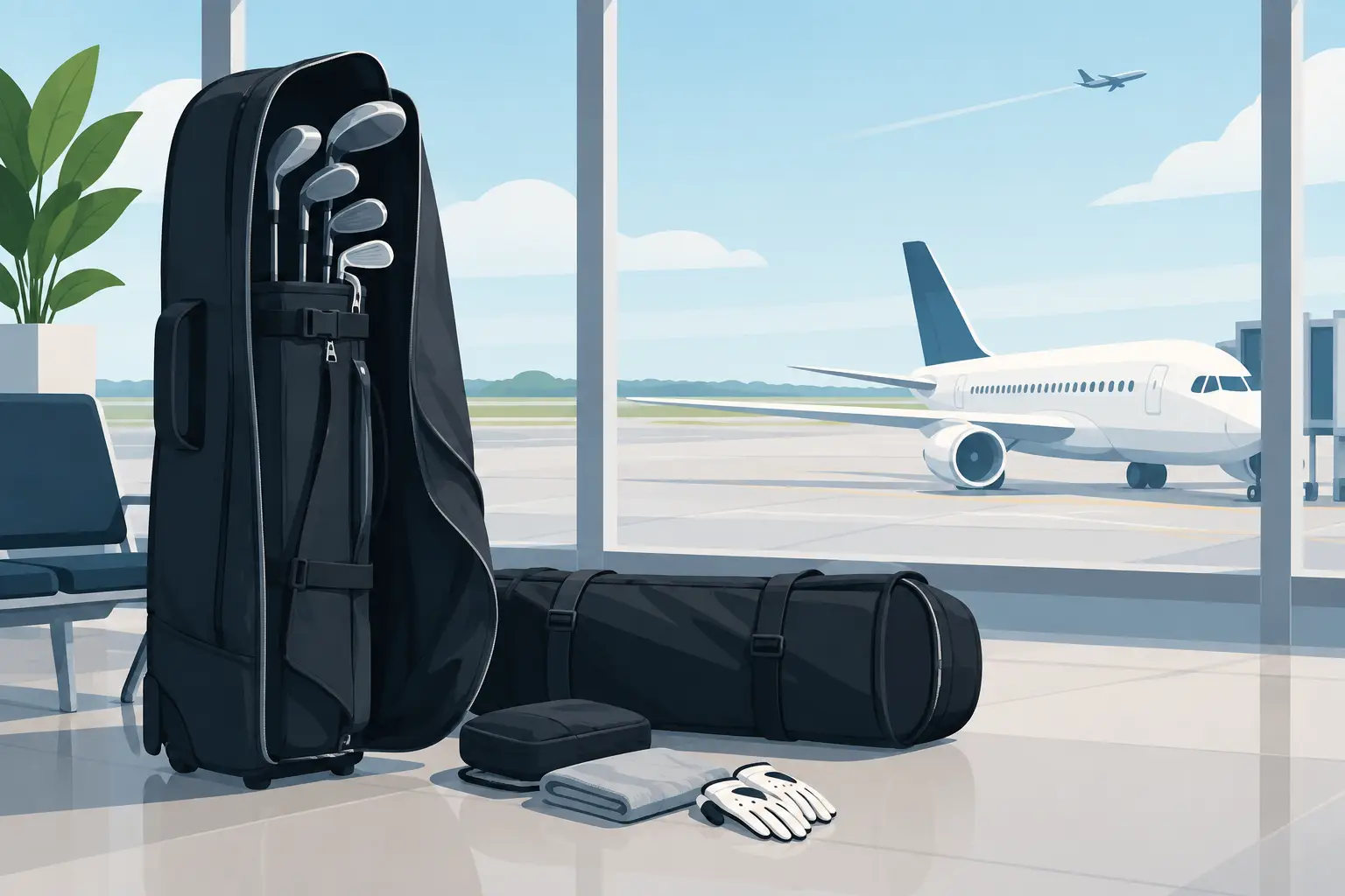 Hvernig undirbýrðu golfkylfur fyrir flugferð?