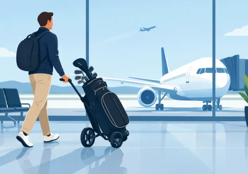 Má taka golfkerru í flug? Reglur og ráð